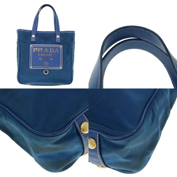 💎✨BEAUTIFUL✨💎 PRADA Hand Bag Nylon 2way Blue - Picture 14 of 16